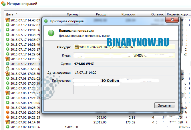 IQ Option и вывод денег в 2015 году с депозита